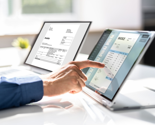 Invoice,Accounting,Software,On,Computer.,Digital,Business,Bill