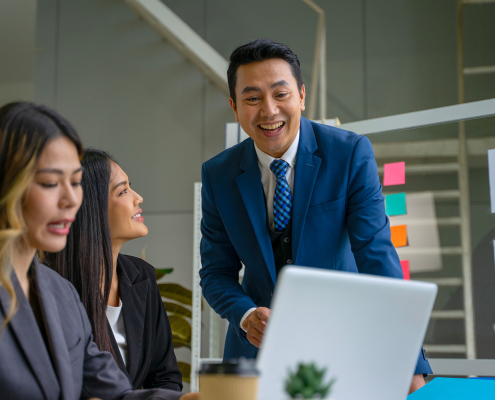 business people working together