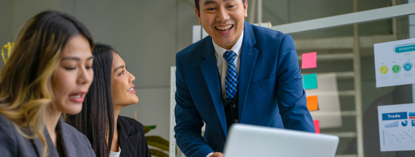 business people working together