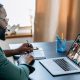 man working from home