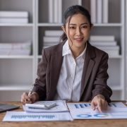 young accountant working