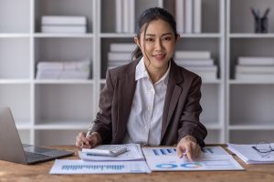 young accountant working