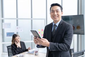 sales team working